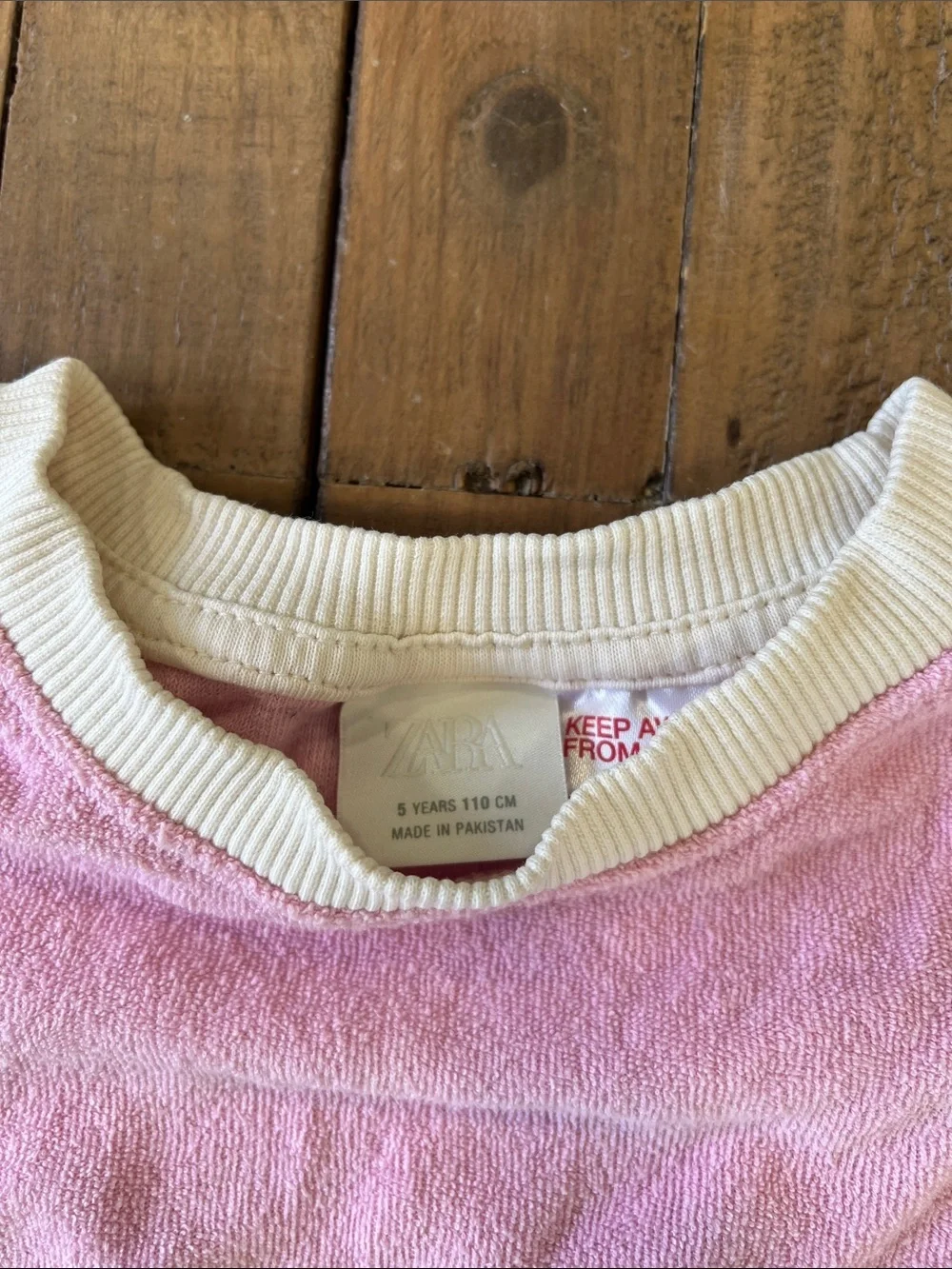 Zara pink Terrycloth boxy top and shorts set size 5 years